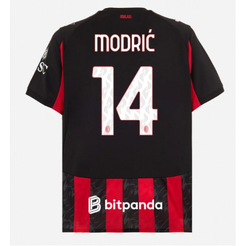 Billige Fotballdrakt AC Milan Luka Modric #14 Replika Hjemmedrakt 2025-26 Kortermet Billige Fotballdrakt AC Milan Luka Modric #14 Replika Hjemmedrakt 2025-26 Kortermet